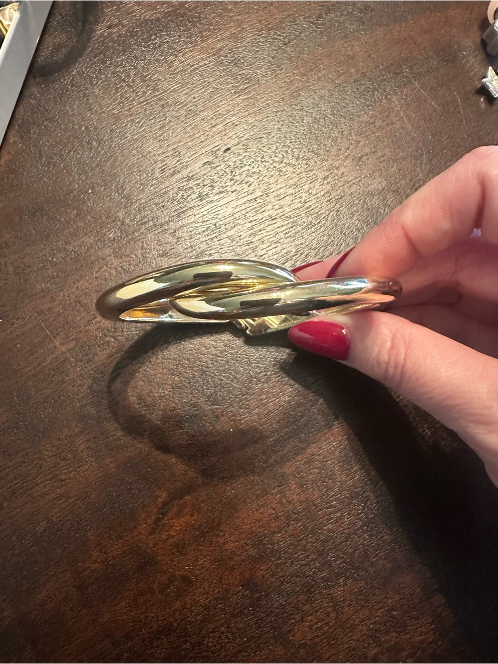 Ann Taylor Gold-Tone Twisted Bangle Bracelet